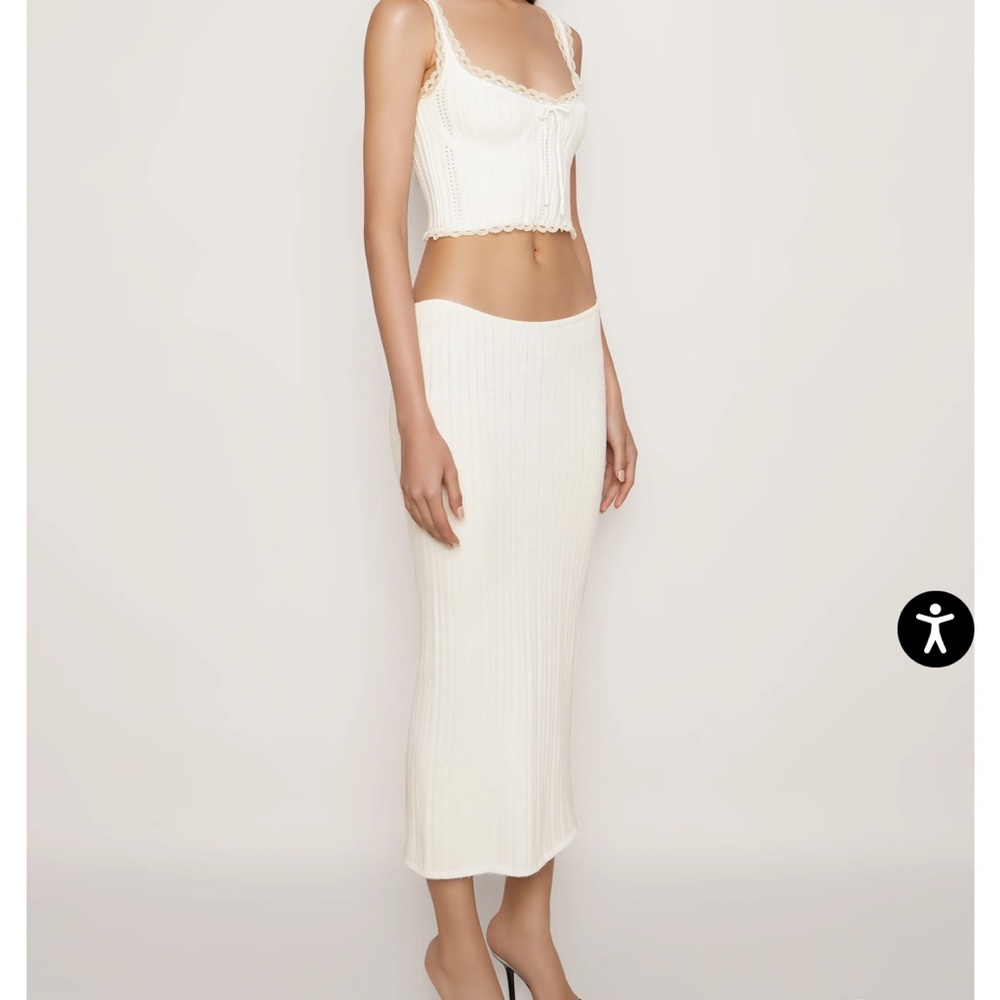 Danielle Guizio Ribbed Knit Set XXS